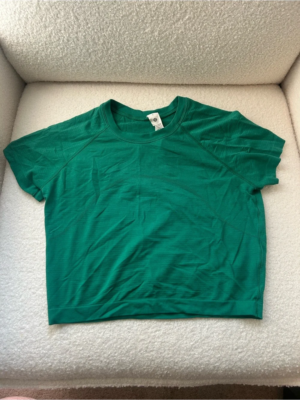 Lululemon Green Swiftly Tech Cropped short sleeve shirt - Picture 1 of 4